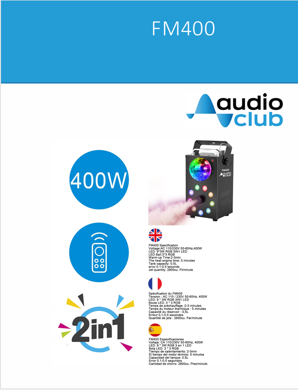 Machine à Fumée Verticale 1000W Hakuta - 18 LED + Boule Disco - Pour Fêtes, Clubs, Mariages, Halloween, Noël - 3